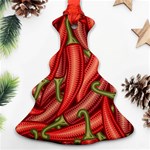 Seamless chili pepper pattern Christmas Tree Ornament (Two Sides) Front