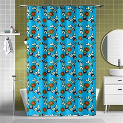 Clown Ghost Pattern Blue Shower Curtain 48  X 72  (small)  by snowwhitegirl