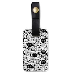 Cute Cat Faces Pattern Luggage Tag (one Side) by TastefulDesigns