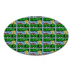 Game Over Karate And Gaming - Pixel Martial Arts Oval Magnet Front