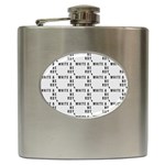 White And Nerdy - Computer Nerds And Geeks Hip Flask (6 oz) Front