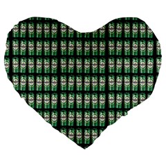 Beverage Cans - Beer Lemonade Drink Large 19  Premium Flano Heart Shape Cushions by DinzDas