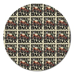 Bmx And Street Style - Urban Cycling Culture Magnet 5  (round) by DinzDas