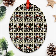 Bmx And Street Style - Urban Cycling Culture Oval Filigree Ornament (two Sides) by DinzDas