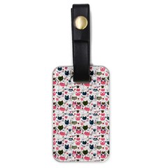 Adorable Seamless Cat Head Pattern01 Luggage Tag (one Side) by TastefulDesigns