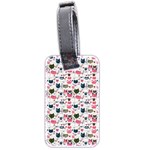 Adorable seamless cat head pattern01 Luggage Tag (two sides) Back