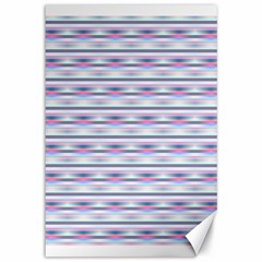 Pastel Lines, Bars Pattern, Pink, Light Blue, Purple Colors Canvas 12  X 18  by Casemiro