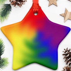 Rainbow Colors Lgbt Pride Abstract Art Star Ornament (two Sides) by yoursparklingshop