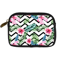 Tropical Zig Zag Pattern Digital Camera Leather Case by designsbymallika