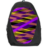 Abstract geometric blocks, yellow, orange, purple triangles, modern design Backpack Bag Front