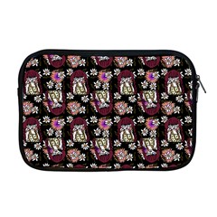 Braids Doll Daisies Black Apple Macbook Pro 17  Zipper Case by snowwhitegirl