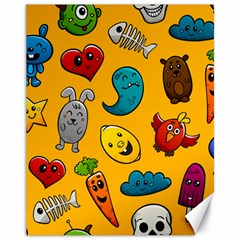 Graffiti Characters Seamless Ornament Canvas 11  X 14  by Amaryn4rt