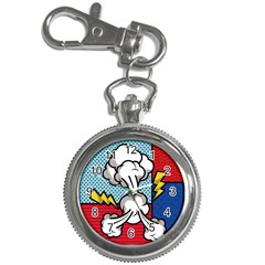Rays Smoke Pop Art Style Vector Illustration Key Chain Watches by Amaryn4rt