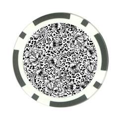 Vector-eclectic-fabric-seamless-pattern-animal-background-with-baroque-ornament Poker Chip Card Guard by Sobalvarro