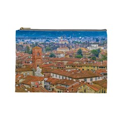 Lucca Historic Center Aerial View Cosmetic Bag (large) by dflcprintsclothing