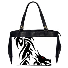 Black Dragon Animal Oversize Office Handbag (2 Sides)