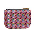 Blue Haired Girl Pattern Pink Mini Coin Purse Back