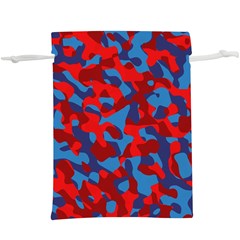 Red And Blue Camouflage Pattern  Lightweight Drawstring Pouch (xl) by SpinnyChairDesigns