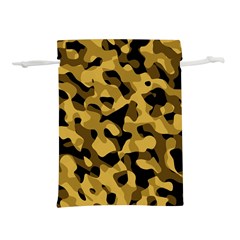 Black Yellow Brown Camouflage Pattern Lightweight Drawstring Pouch (m) by SpinnyChairDesigns