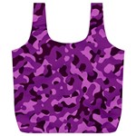 Dark Purple Camouflage Pattern Full Print Recycle Bag (XL) Front