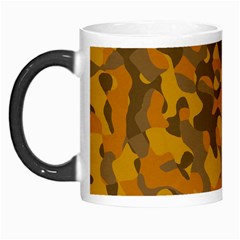 Brown And Orange Camouflage Morph Mugs by SpinnyChairDesigns