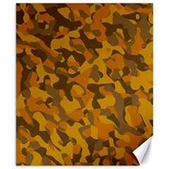 Brown And Orange Camouflage Canvas 8  X 10  by SpinnyChairDesigns