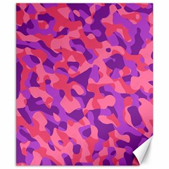 Pink And Purple Camouflage Canvas 8  X 10  by SpinnyChairDesigns