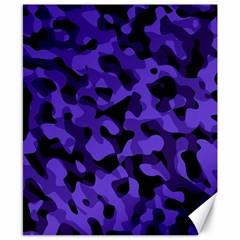 Purple Black Camouflage Pattern Canvas 8  X 10  by SpinnyChairDesigns