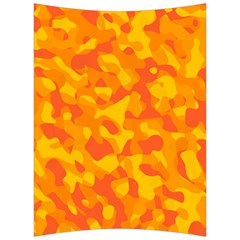 Orange And Yellow Camouflage Pattern Back Support Cushion by SpinnyChairDesigns