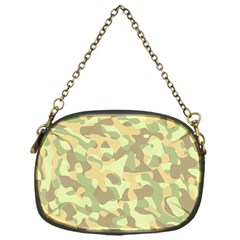 Light Green Brown Yellow Camouflage Pattern Chain Purse (one Side) by SpinnyChairDesigns