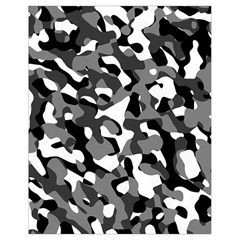 Black And White Camouflage Pattern Drawstring Bag (small) by SpinnyChairDesigns