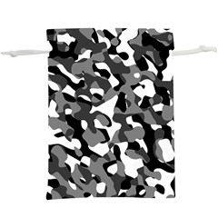 Black And White Camouflage Pattern  Lightweight Drawstring Pouch (xl) by SpinnyChairDesigns