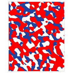 Red White Blue Camouflage Pattern Drawstring Bag (small) by SpinnyChairDesigns