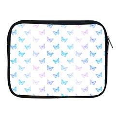 Light Blue Pink Butterflies Pattern Apple Ipad 2/3/4 Zipper Cases by SpinnyChairDesigns