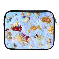 Cosmos Flowers Ligh Blue Apple Ipad 2/3/4 Zipper Cases by DinkovaArt