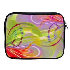 Infinity Painting Green Apple Ipad 2/3/4 Zipper Cases by DinkovaArt