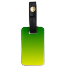 Avocado Ombre Green Yellow Gradient Luggage Tag (one Side) by SpinnyChairDesigns