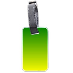 Avocado Ombre Green Yellow Gradient Luggage Tag (two Sides) by SpinnyChairDesigns