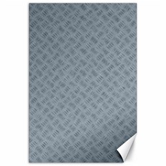 Grey Diamond Plate Metal Texture Canvas 20  X 30  by SpinnyChairDesigns