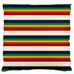 Rainbow Stripes Large Cushion Case (two Sides) by tmsartbazaar