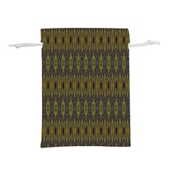 Olive Green And Blue Ikat Pattern Lightweight Drawstring Pouch (s) by SpinnyChairDesigns