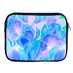 Ciclamen Flowers Blue Apple Ipad 2/3/4 Zipper Cases by DinkovaArt