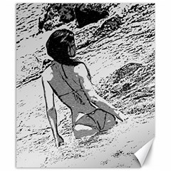 Beauty At The Beach, Bikini Girl Bathing In Bay Canvas 8  X 10  by Casemiro