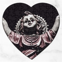 Angel Crying Blood Dark Style Poster Jigsaw Puzzle (heart) by dflcprintsclothing