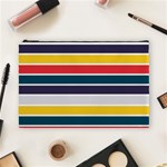 Horizontal Colored Stripes Cosmetic Bag (Large) Front