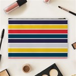 Horizontal Colored Stripes Cosmetic Bag (Large) Back