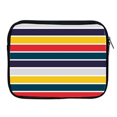 Horizontal Colored Stripes Apple Ipad 2/3/4 Zipper Cases by tmsartbazaar