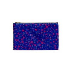 Bisexual Pride Tiny Scattered Flowers Pattern Cosmetic Bag (small) by VernenInk