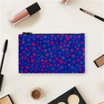 Bisexual Pride Tiny Scattered Flowers Pattern Cosmetic Bag (Small) Front