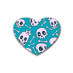 Skull Rubber Coaster (heart)  by Sobalvarro